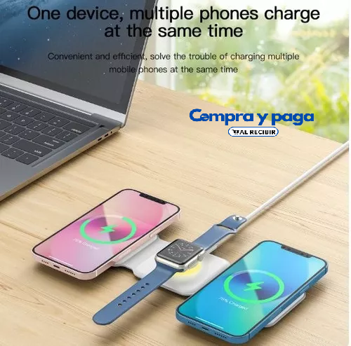 TecnoPro™ | Cargador Plegable Inalámbrico 3 En 1.