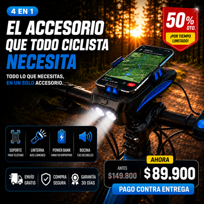 Veltron™ 4en1 | Ilumina, protege, carga y conecta.