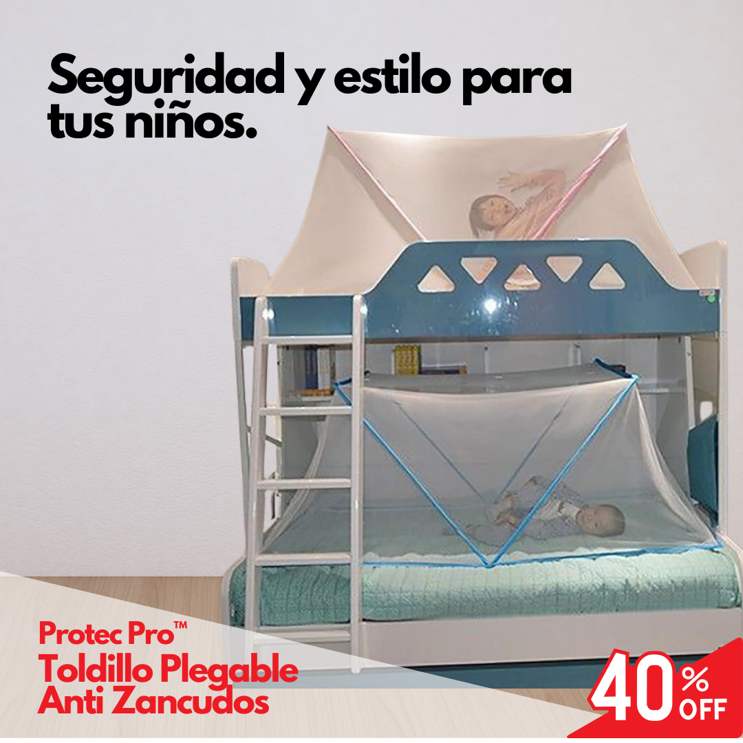 ProtecPro™ | Toldillo Plegable Anti Zancudos *GRATIS* LÁMPARA MATA ZANCUDOS   🦟🛏️