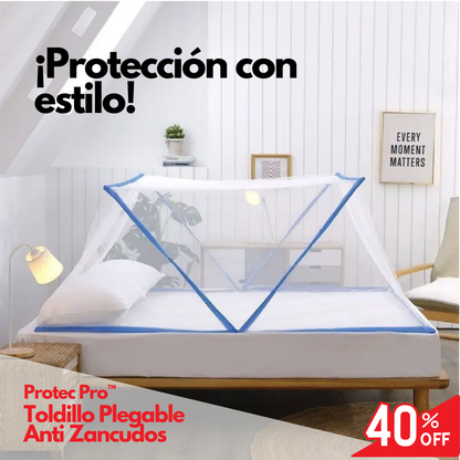 ProtecPro™ | Toldillo Plegable Anti Zancudos *GRATIS* LÁMPARA MATA ZANCUDOS   🦟🛏️