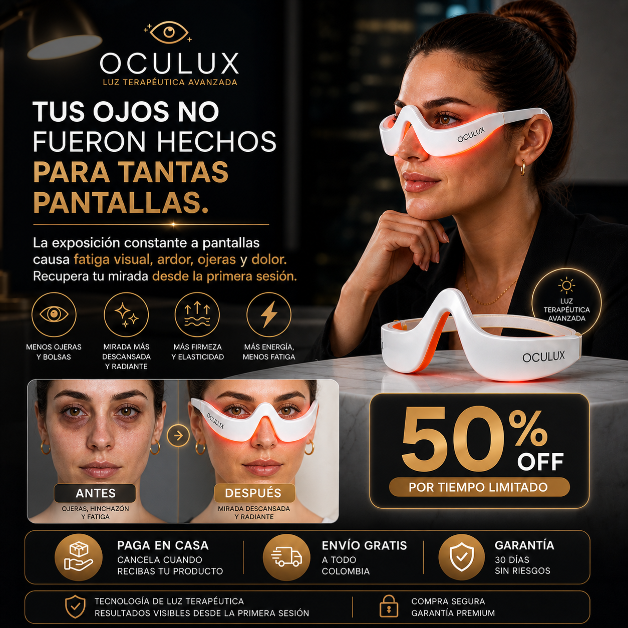Oculux Pro ® | Masajeador de ojos