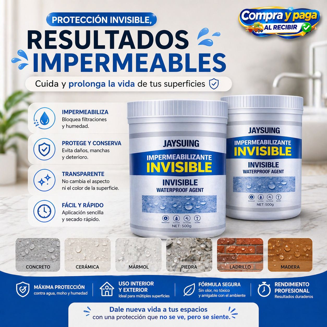 JayPro ® | Impermeabilizantes ¡LLEVA 2 PAGA 1! 1000gr