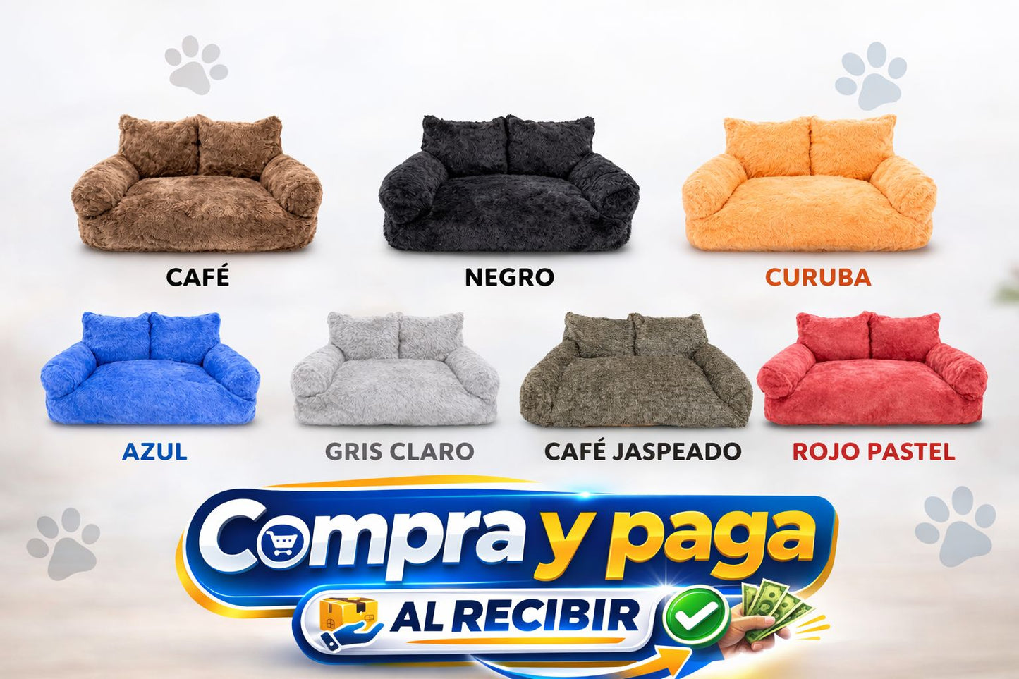 NubePet™ | Sofá Antiestrés Extra suave para Mascotas.