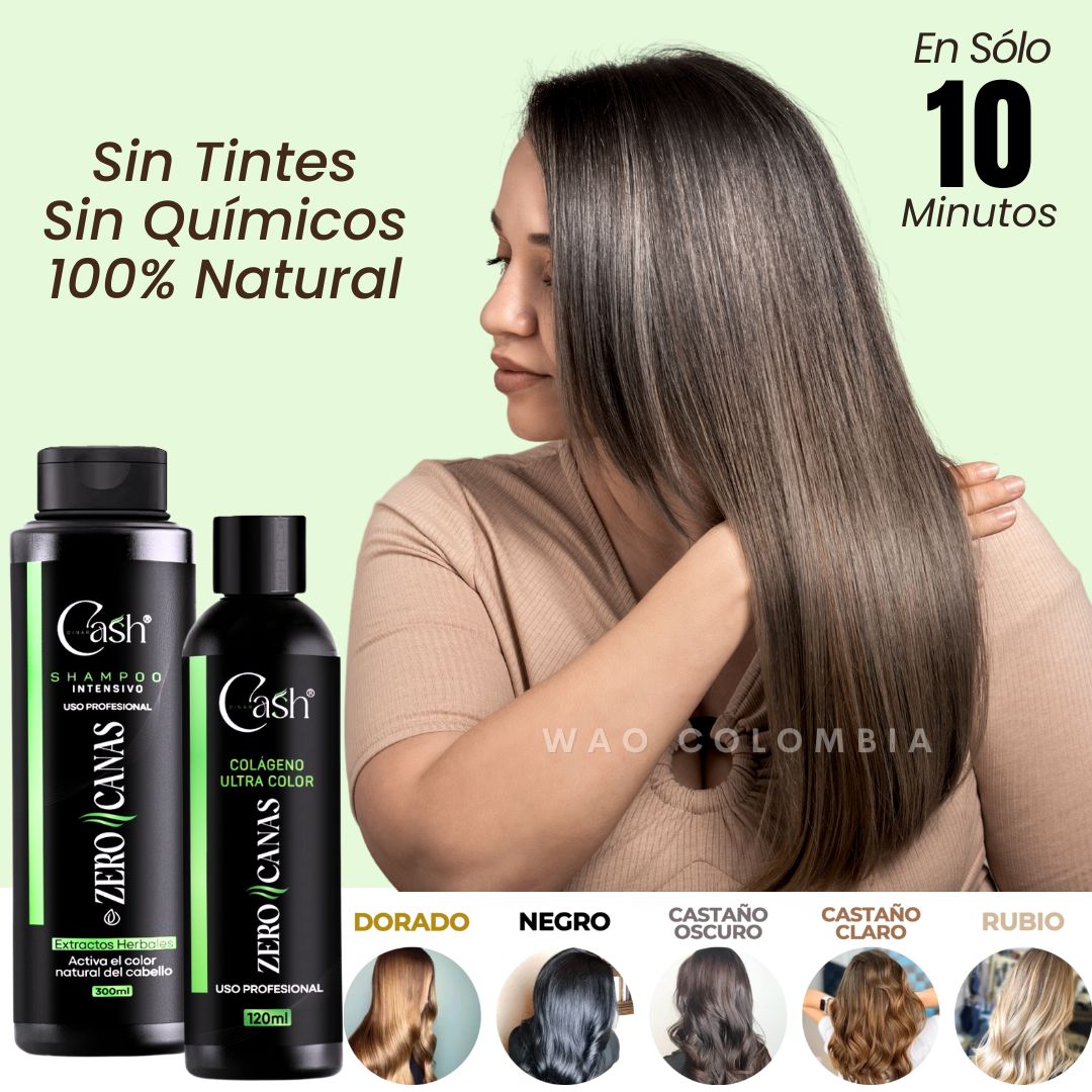 ZeroPro™ | Shampoo Zero Canas + Tratamiento de colágeno