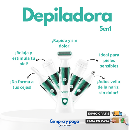 VGRPro™ | Depiladora 5 En 1.